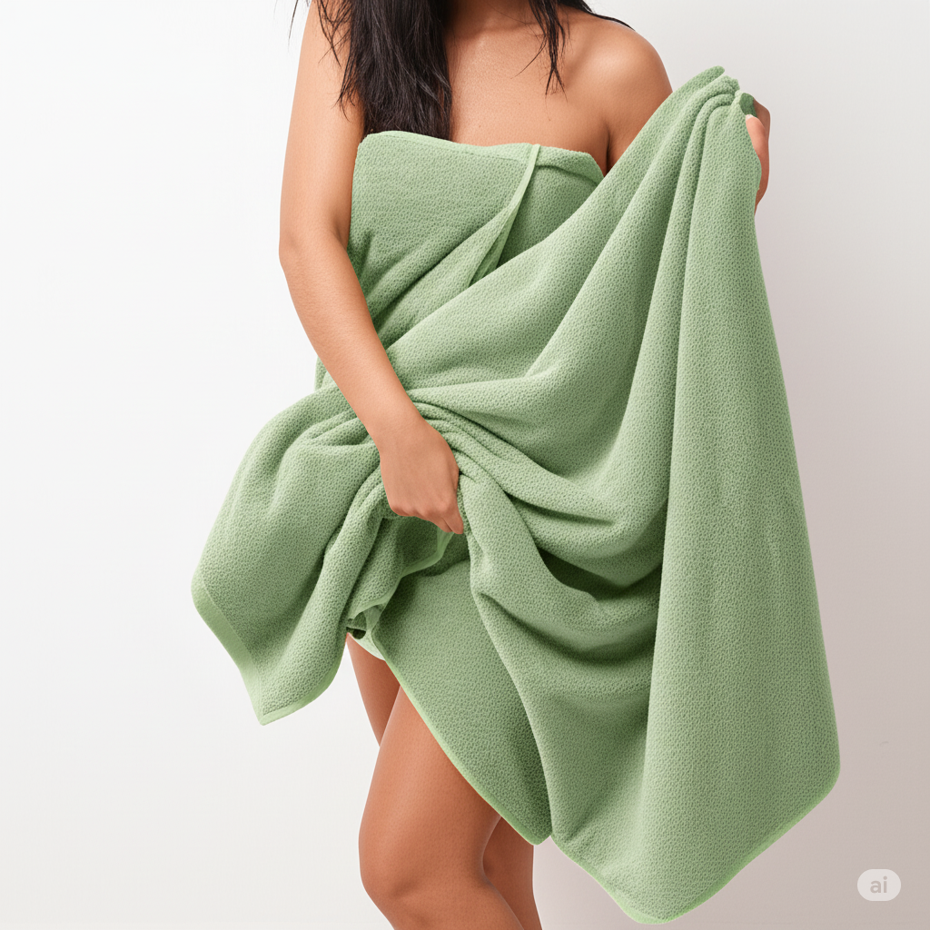 Bamboo Viscose Luxury Bath Towel Set - Set of 3 Pieces Bathroom Bath Towels 3 Sizes, Ultra Soft Zero Twist Made 70% Viscose from Bamboo Fiber & 30% Cotton, Super Lightweight Absorbent Unisex