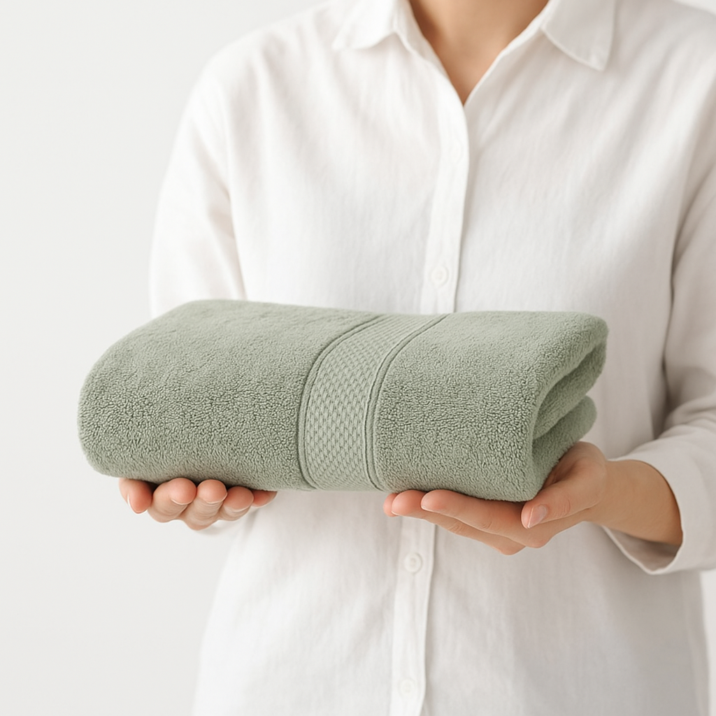 Bamboo Viscose Luxury Bath Towel Set - Set of 3 Pieces Bathroom Bath Towels 3 Sizes, Ultra Soft Zero Twist Made 70% Viscose from Bamboo Fiber & 30% Cotton, Super Lightweight Absorbent Unisex